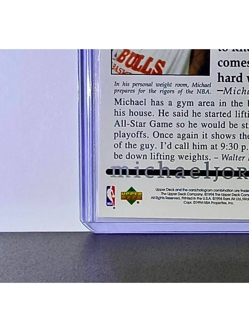 Michael Jordan 1994 Upper Deck Rare Air MJ Decade of Dominance Card Bulls